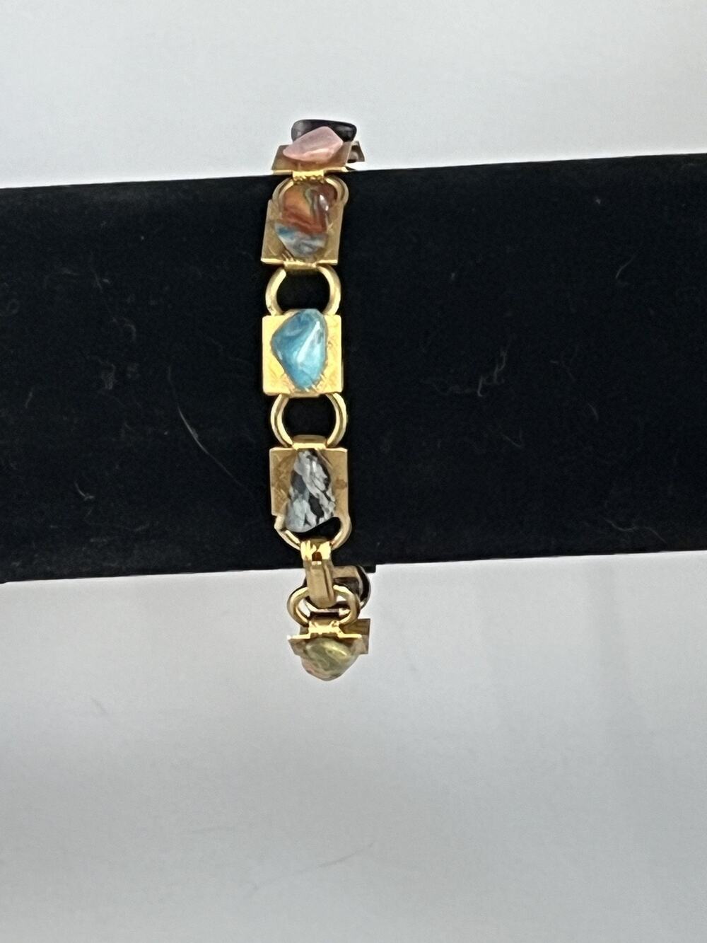 Vintage Uncut Semi-Precious Zone Bracelet